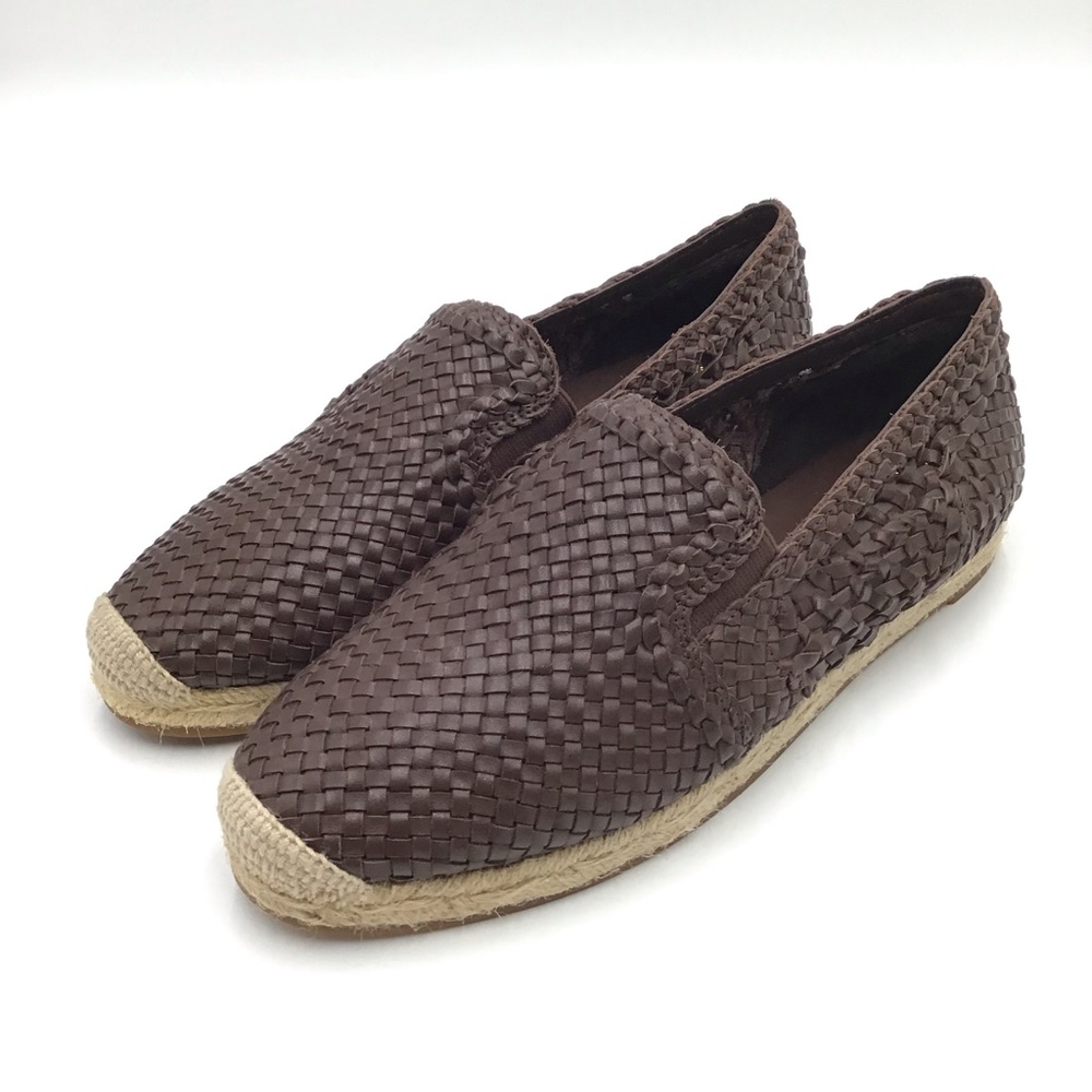 Michael Kors Collection Size 39 Espadrille Brown Weaved Leather Loafer - Picture 2 of 12